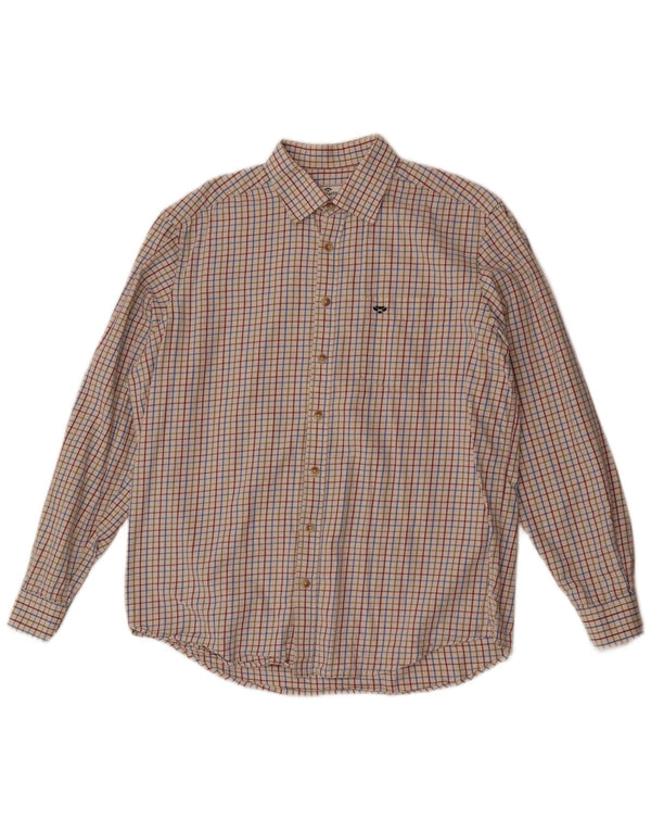 Camisa masculina Hoggs Of Fife grande algodão guingão multicolorido
