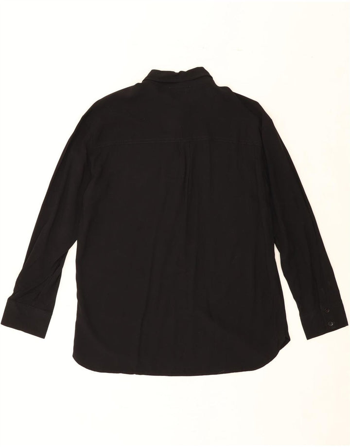 BENETTON Womens Shirt UK 14 Medium Black Vintage Benetton and Second-Hand Benetton from Messina Hembry 