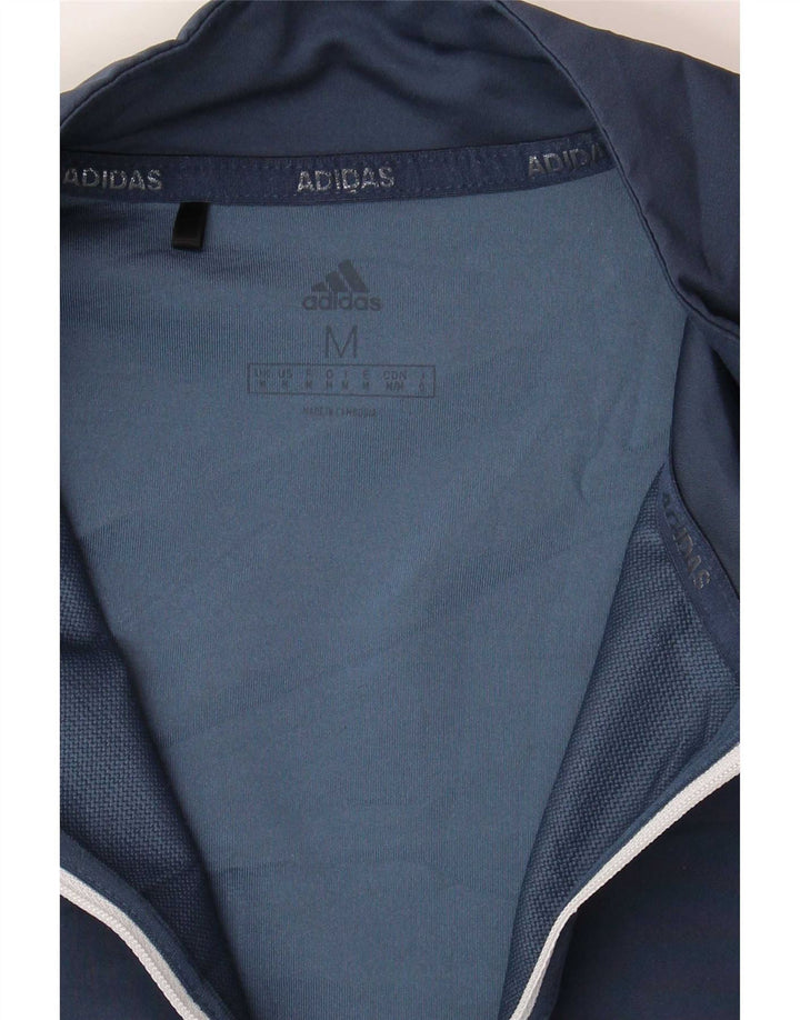 Adidas Mens Graphic Pullover Treino Top Médio Azul Marinho Colorblock