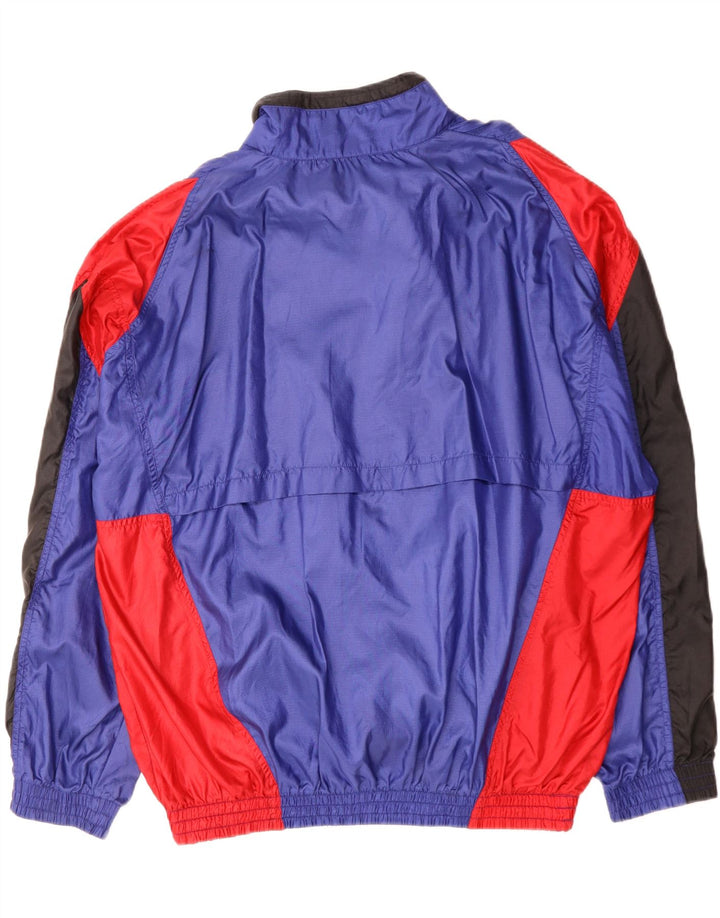 Jaqueta corta-vento masculina Nike Loose Fit pulôver UK 44 2XL azul colorblock