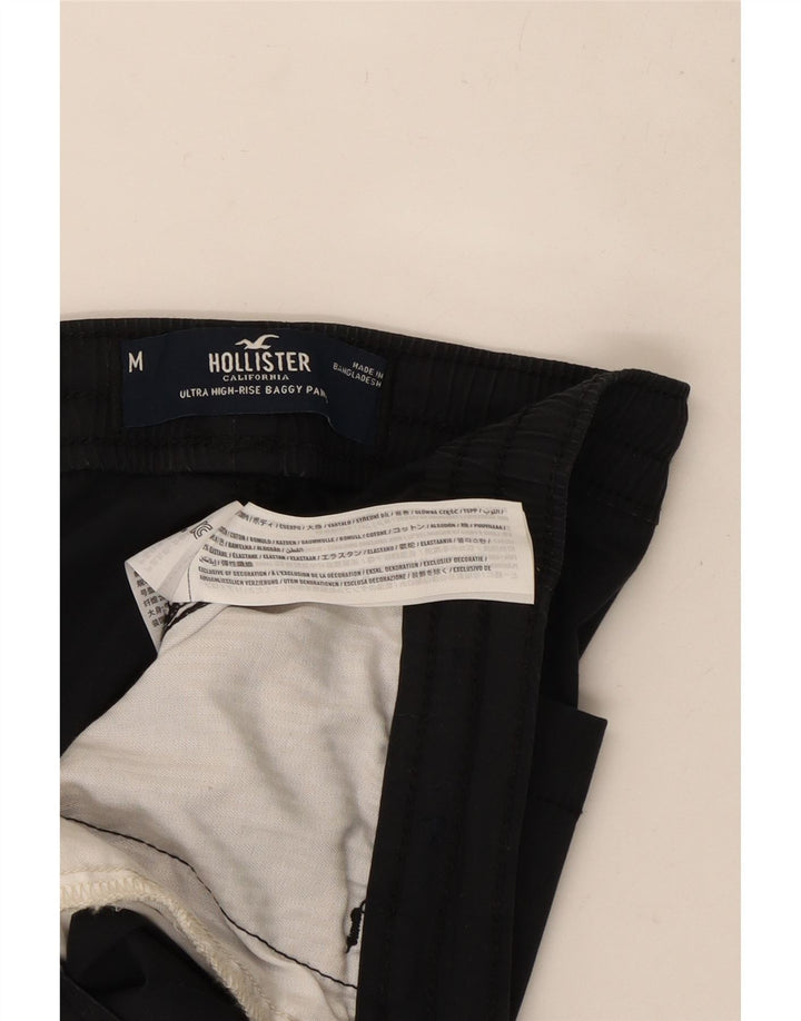 Calça feminina Hollister de algodão preto médio