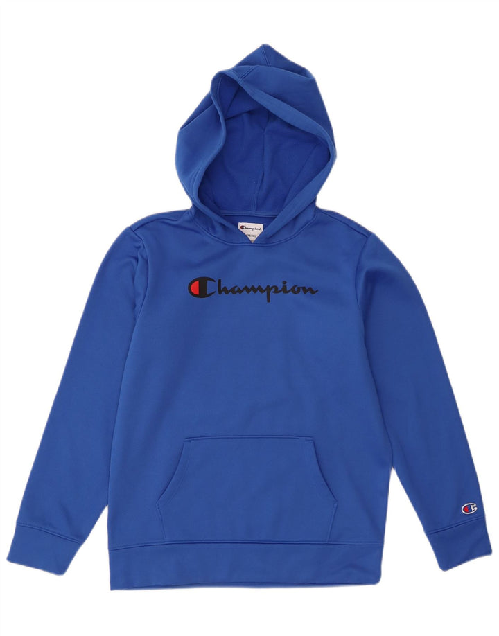 Jumper com capuz gráfico Champion Boys 14-15 anos grande azul poliéster