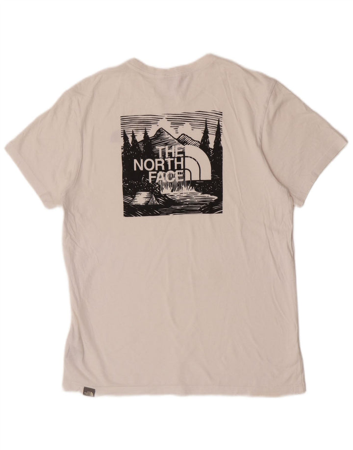 Camiseta gráfica masculina The North Face Top médio algodão branco