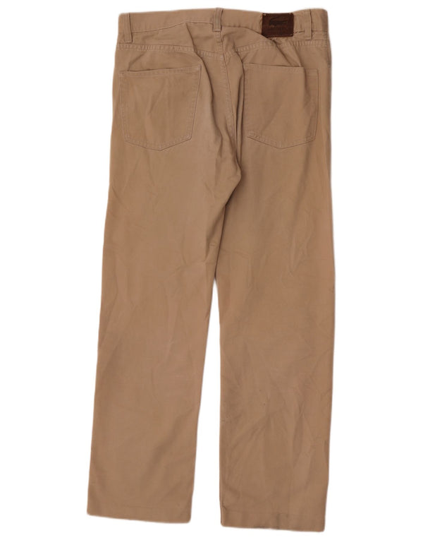 Lacoste Calça masculina reta casual tamanho 42 médio W33 L28 algodão bege