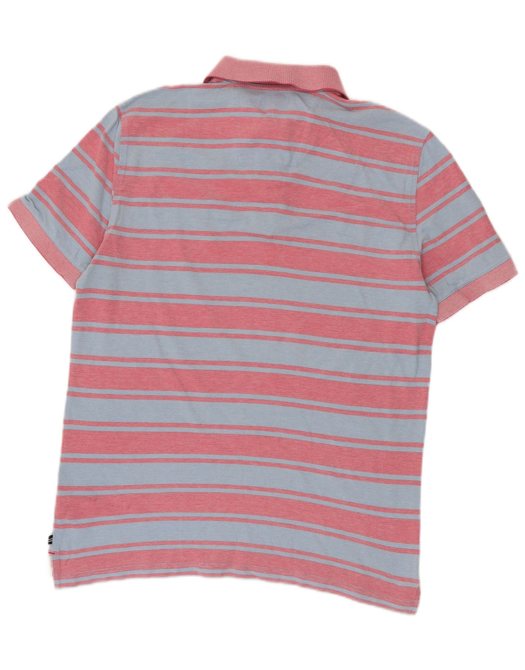 Camisa polo masculina Nautica de algodão listrado azul médio