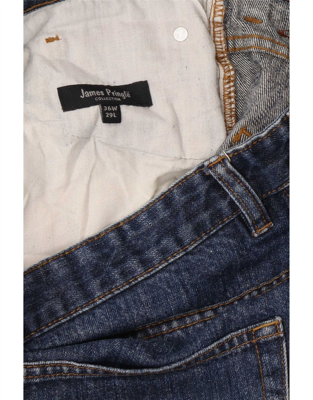 Calça jeans masculina James Pringle W36 L25 azul algodão