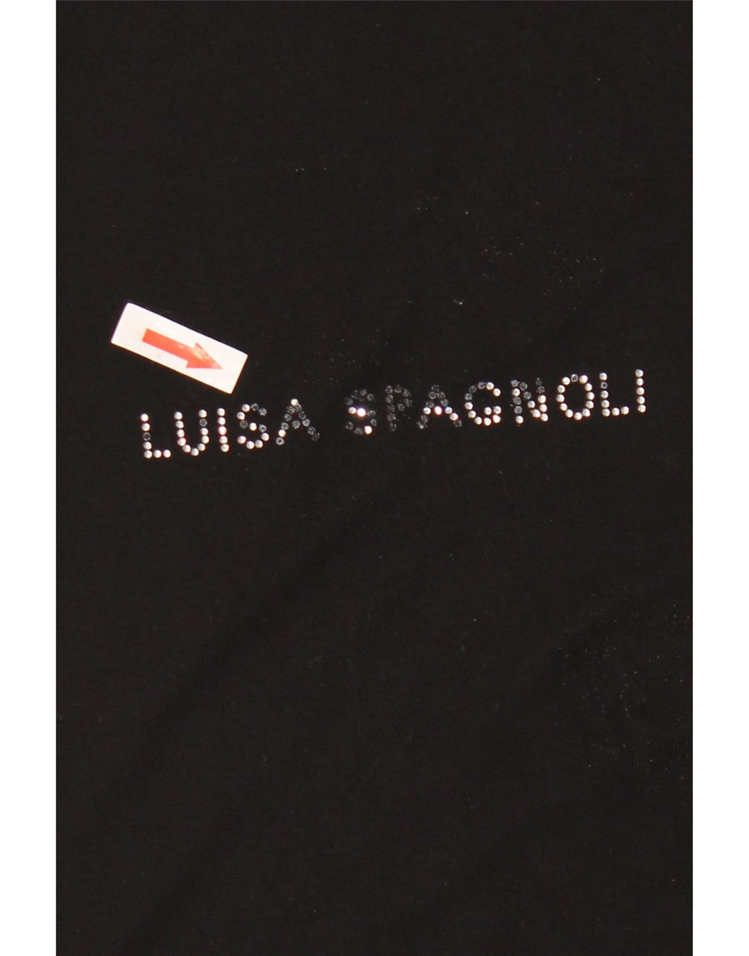 Camiseta feminina estampada Luisa Spagnoli UK 14 médio preto