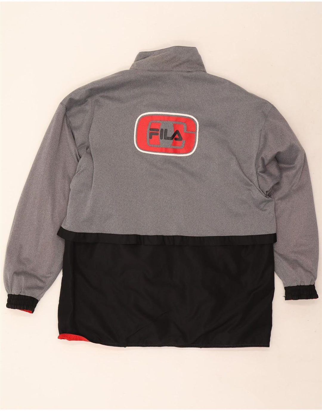 Fila Mens Graphic Reversível Tracksuit Top Jacket Medium Red Colourblock