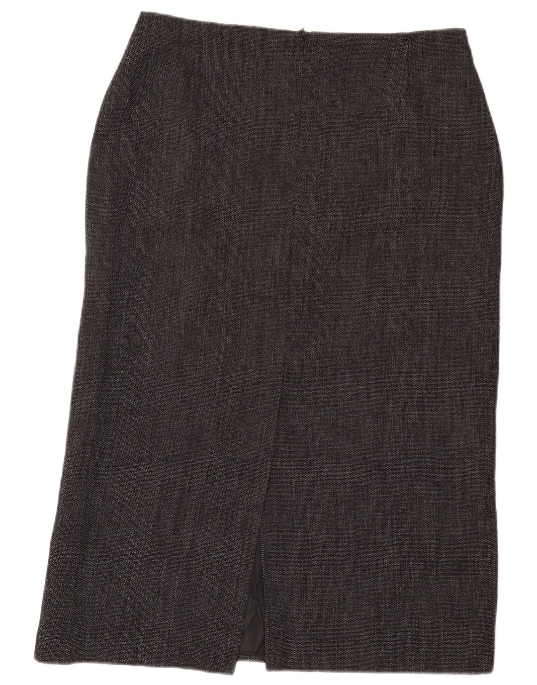 Saia midi reta feminina Marks & Spencer Reino Unido 14 grande W32 cinza