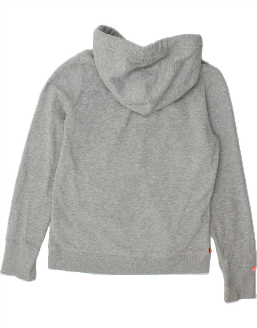 SUPERDRY Womens Zip Hoodie Sweater UK 16 Large Grey Cotton Vintage Superdry and Second-Hand Superdry from Messina Hembry 