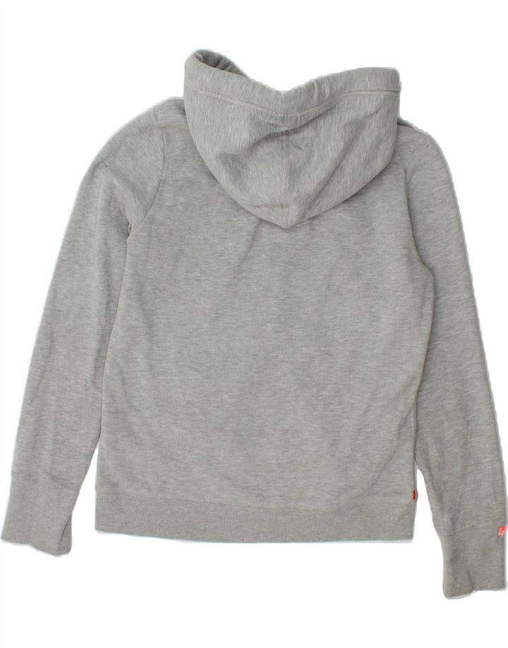 SUPERDRY Womens Zip Hoodie Sweater UK 16 Large Grey Cotton Vintage Superdry and Second-Hand Superdry from Messina Hembry 