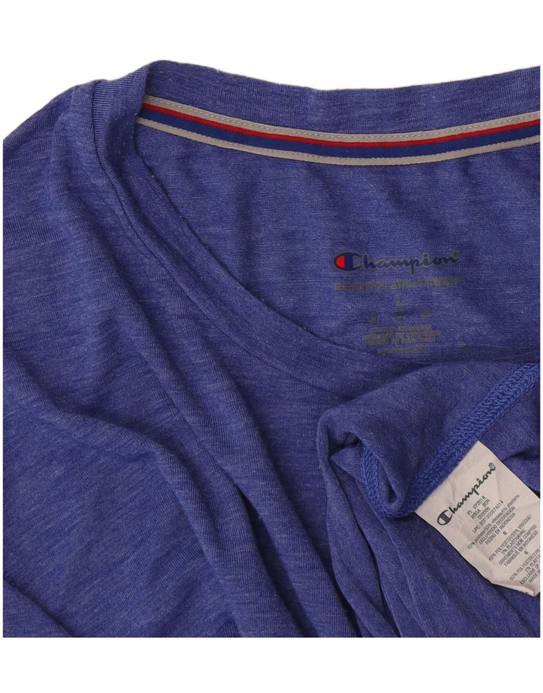 Camiseta masculina Champion grande poliéster manchado azul