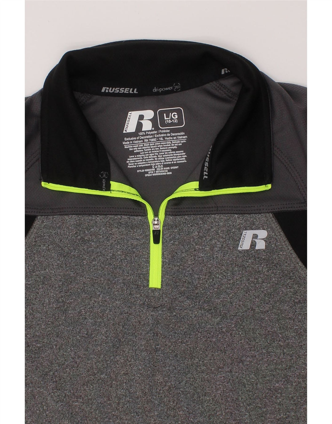 RUSSELL ATLÉTICO Meninos Pulôver Treino Top 10-11 Anos Grande Cinza