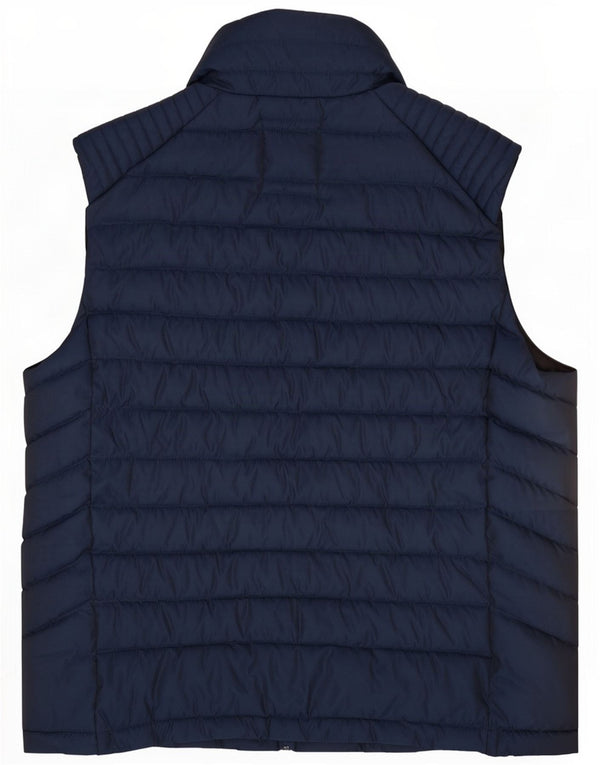 Colete acolchoado masculino Paul Costelloe UK 44 2XL poliéster azul marinho