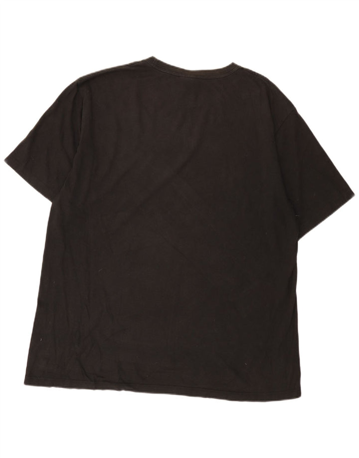 Tommy Hilfiger Camiseta masculina grande de algodão preto