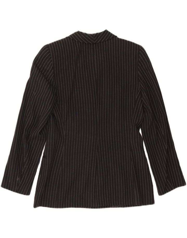 Jaqueta blazer feminina de 3 botões RENATO BALESTRA IT 46 listra preta grande