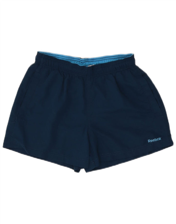 Shorts esportivos masculinos REEBOK pequenos poliéster azul marinho