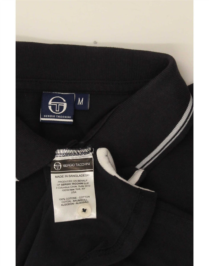 Camisa polo masculina Sergio Tacchini médio algodão azul marinho