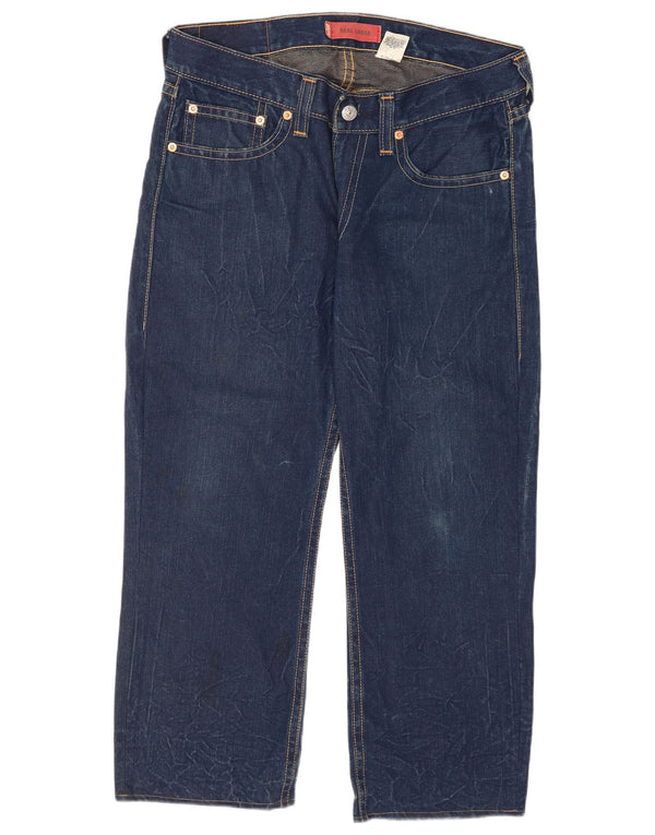 Calça jeans solta masculina Levi's W34 L27 algodão azul marinho