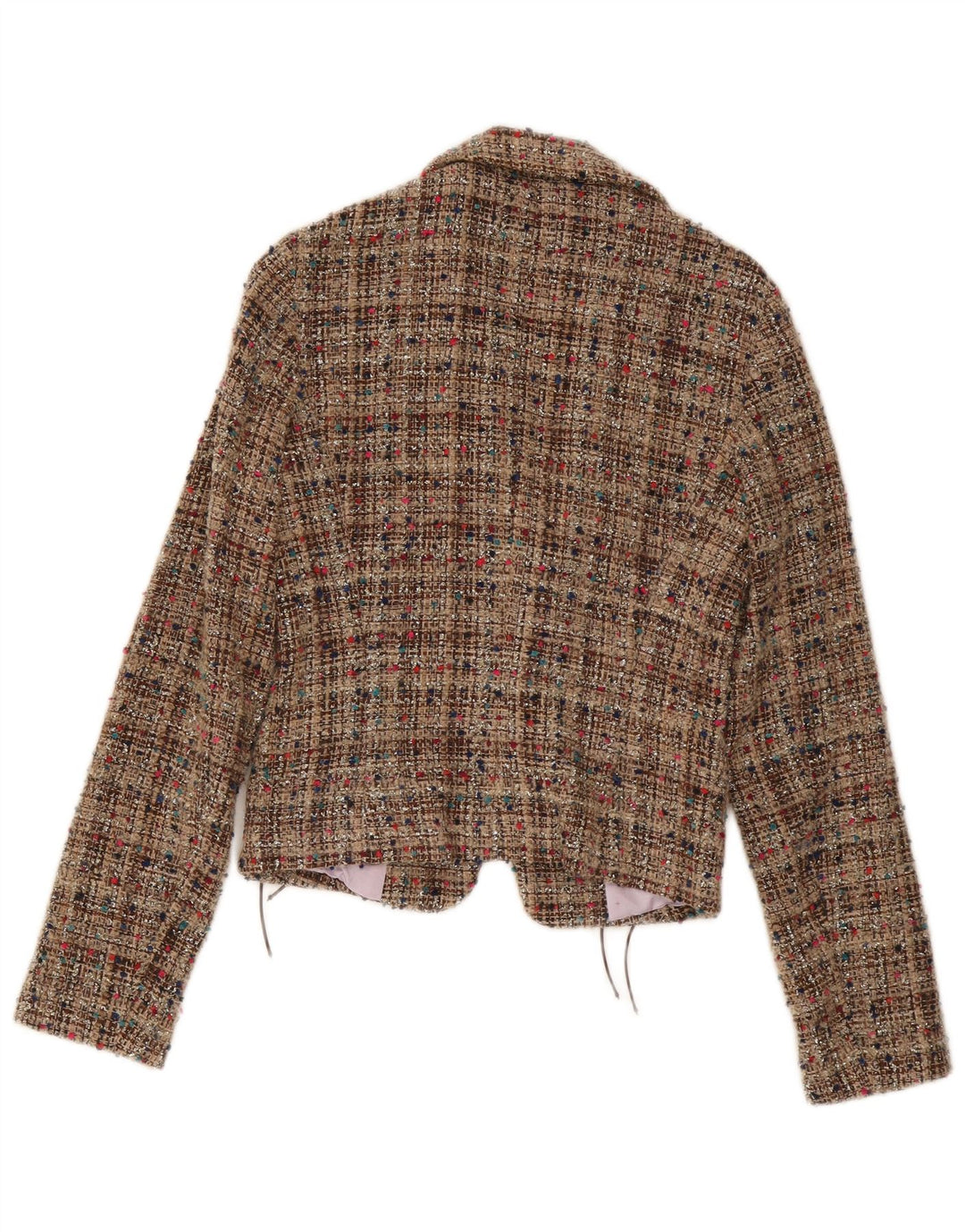 Jaqueta Blazer Feminina Max & Co. Reino Unido 10 Pequena Lã Bege Salpicada