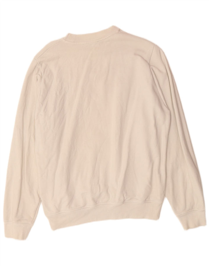DIESEL moletom gráfico masculino jumper pequeno algodão branco