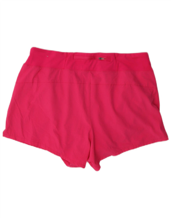 Shorts esportivos femininos Reebok UK 18 XL rosa poliéster