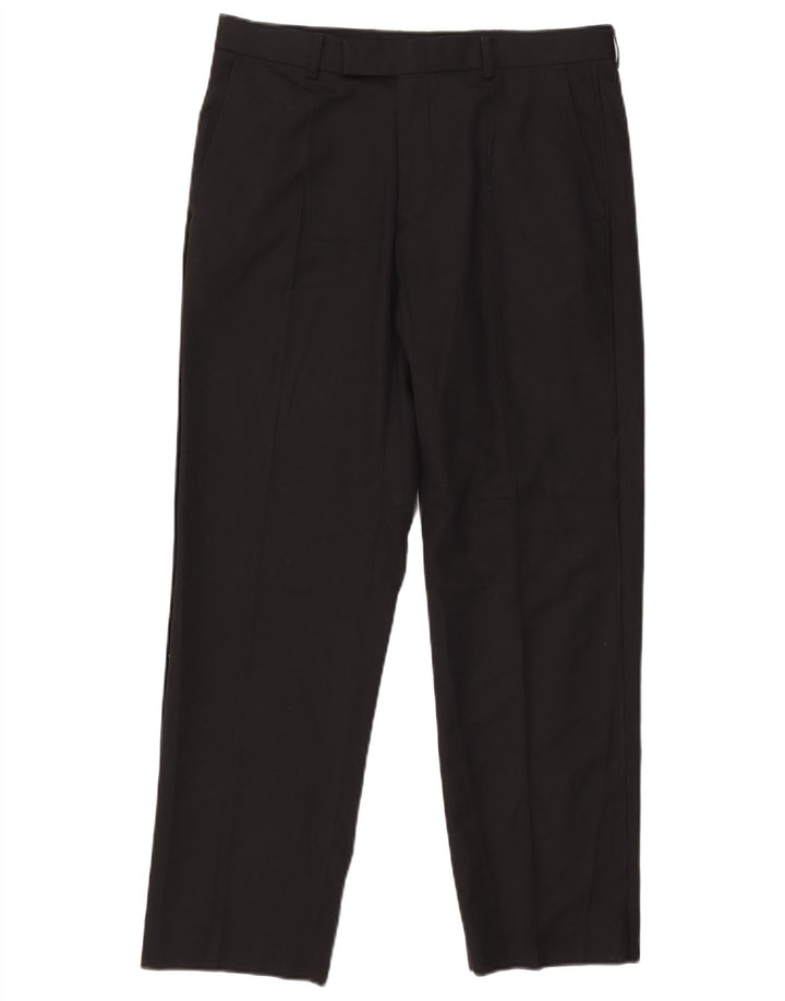 Calça masculina Marks & Spencer Autograph Straight Suit W32 L29 preta