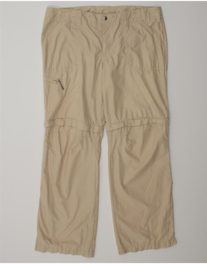EDDIE BAUER Womens Straight Cargo Trousers US 14 XL W36 L31 Beige Cotton Vintage Eddie Bauer and Second-Hand Eddie Bauer from Messina Hembry 