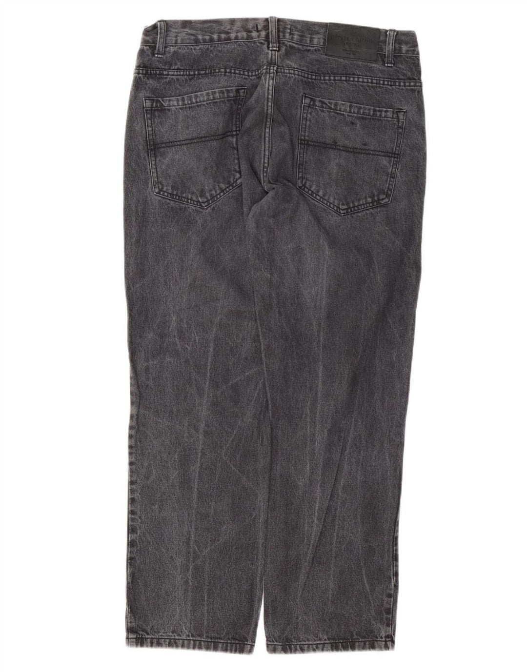 Pierre Cardin Mens Straight Jeans W34 L28 Algodão Cinza