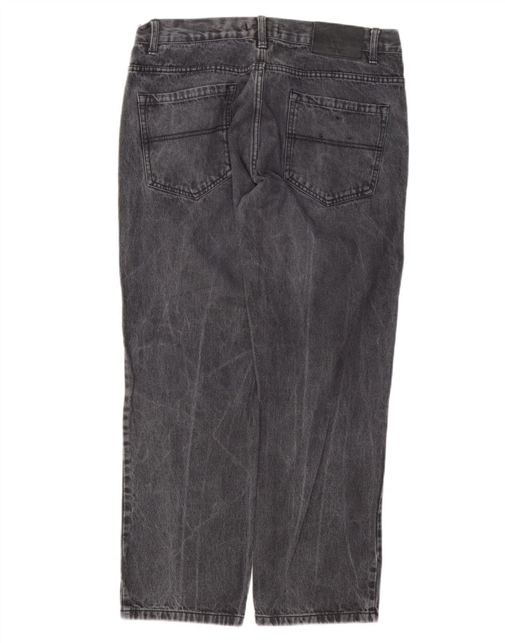 Pierre Cardin Mens Straight Jeans W34 L28 Algodão Cinza