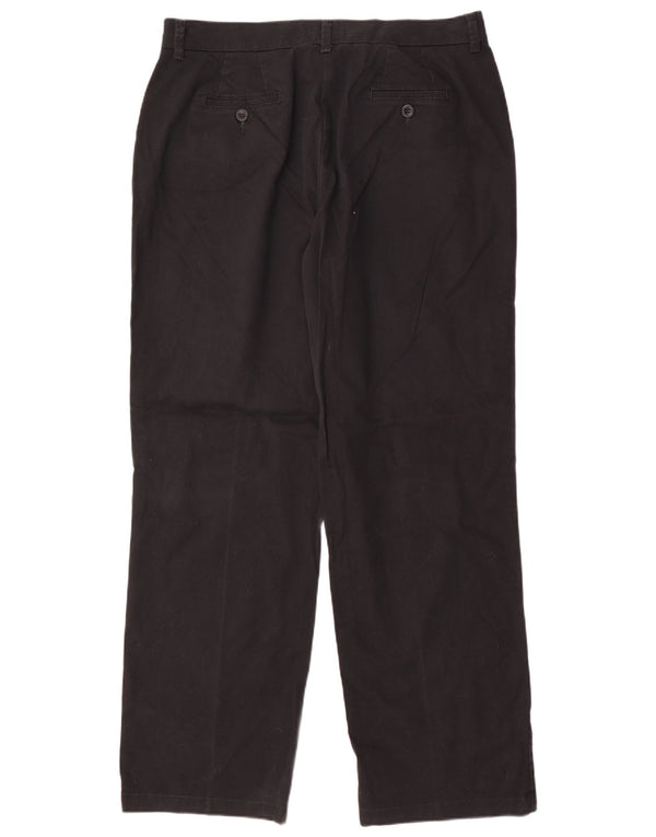 Lee Calça feminina casual longa e relaxada US 18 2XL W36 L33 algodão preto