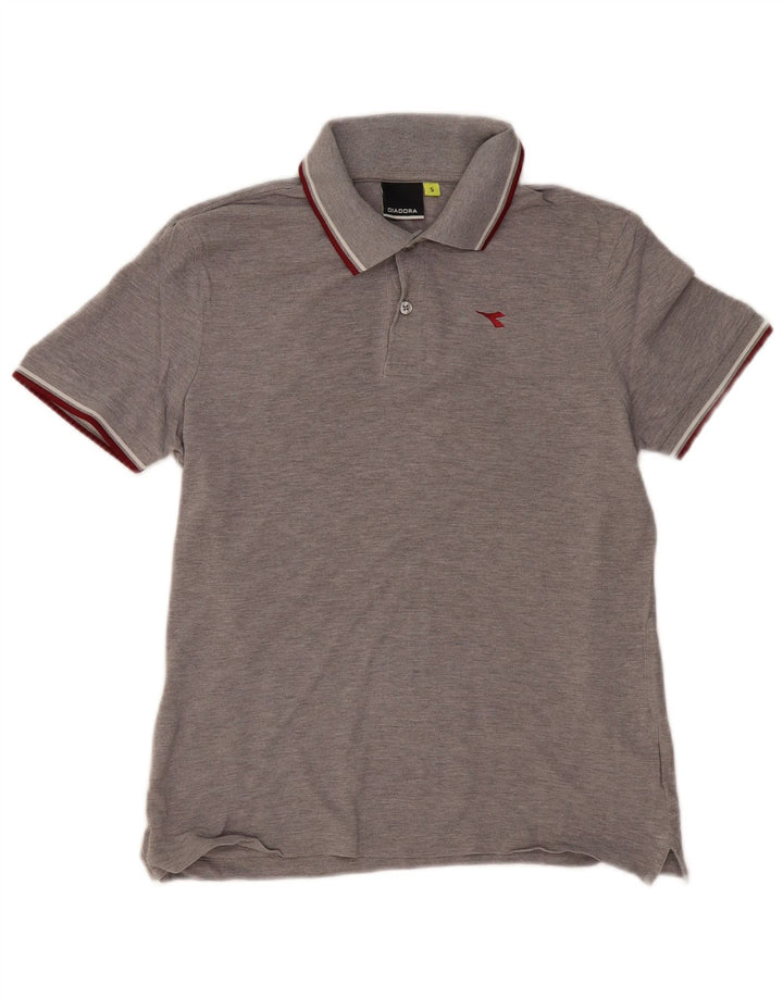 Camisa polo masculina DIADORA pequena algodão cinza