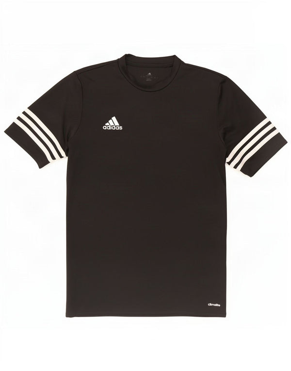 Adidas Mens Climalite Camiseta Top Pequeno Poliéster Preto