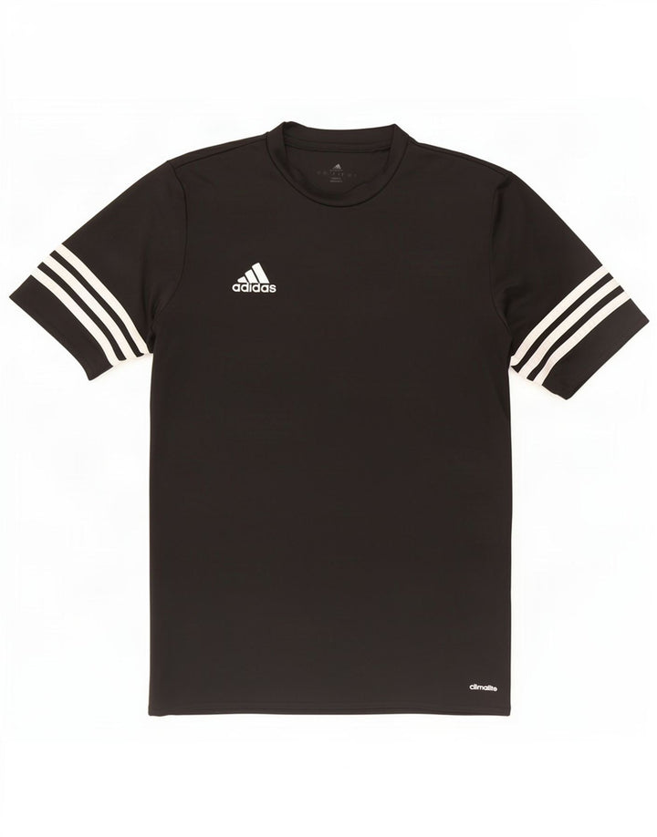 Adidas Mens Climalite Camiseta Top Pequeno Poliéster Preto