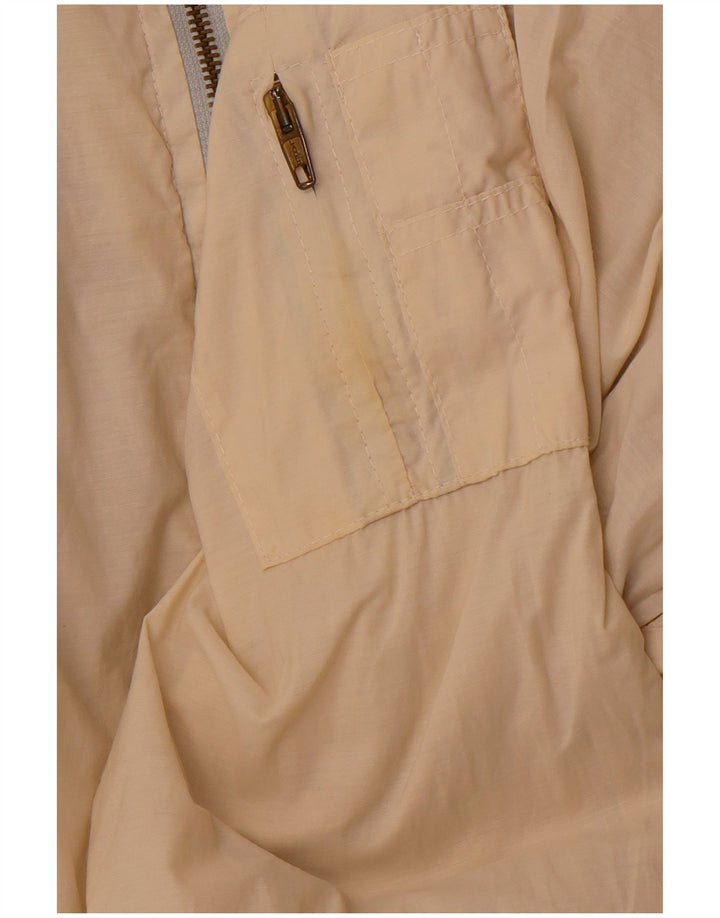 Jaqueta masculina gráfica reversível QUARRY UK 42 XL algodão branco