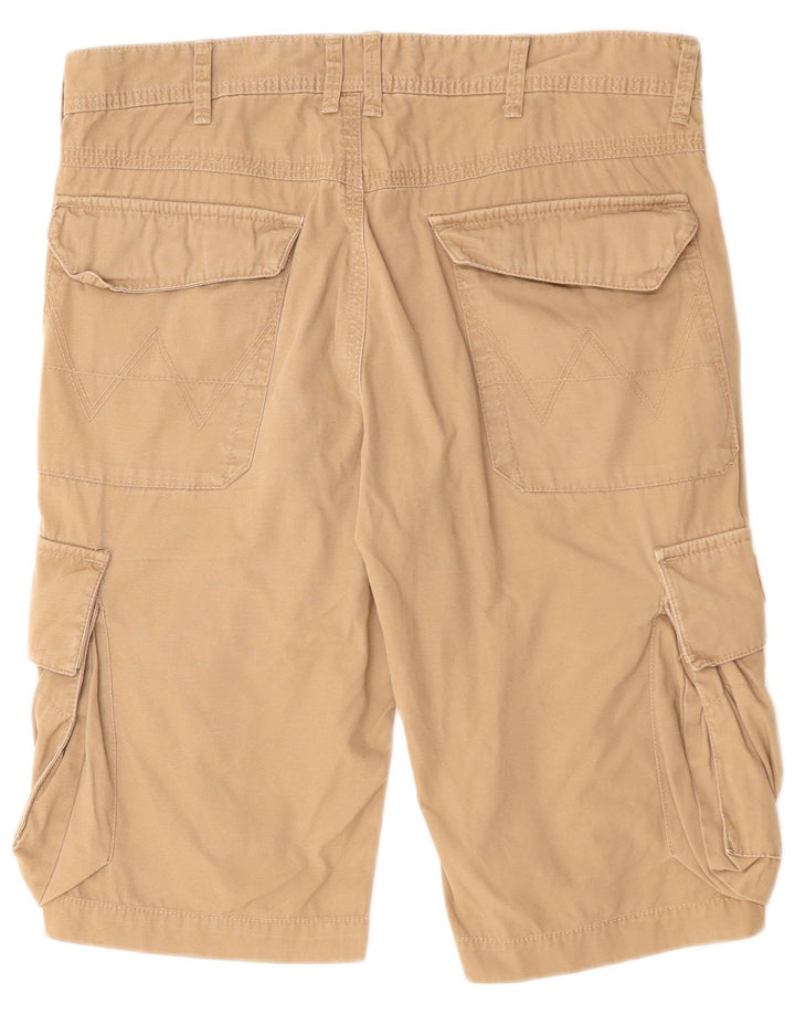 Wrangler Mens Cargo Shorts W34 Grande Algodão Marrom