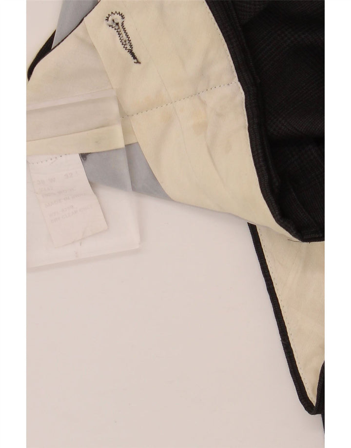 Calça masculina NAUTICA Pegged Suit W38 L32 cinza xadrez lã