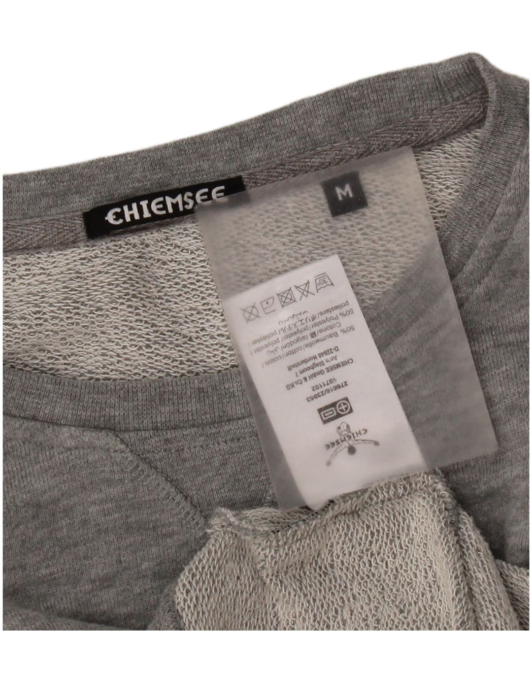 Chiemsee moletom gráfico feminino jumper UK 14 cinza médio manchado