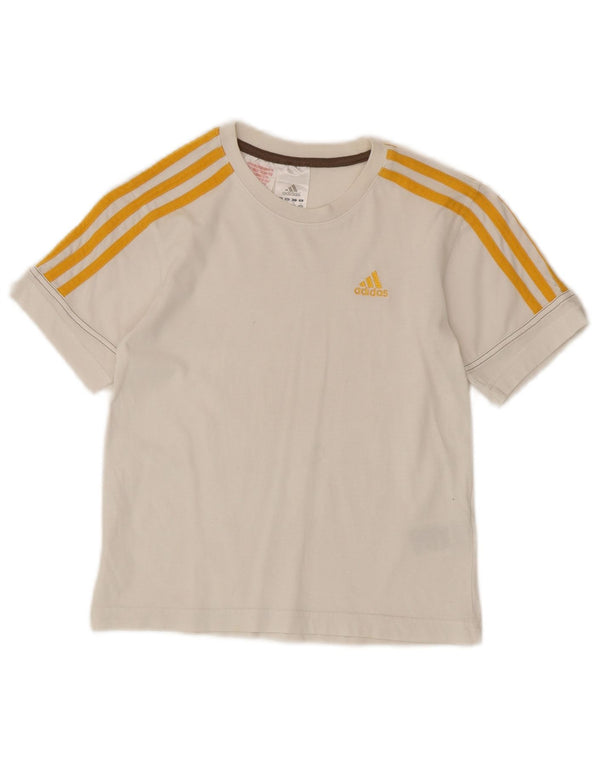 Camiseta Adidas Meninas 7-8 Anos Algodão Branco