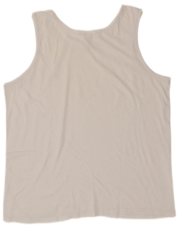Top colete feminino Kappa UK 18 XL algodão branco