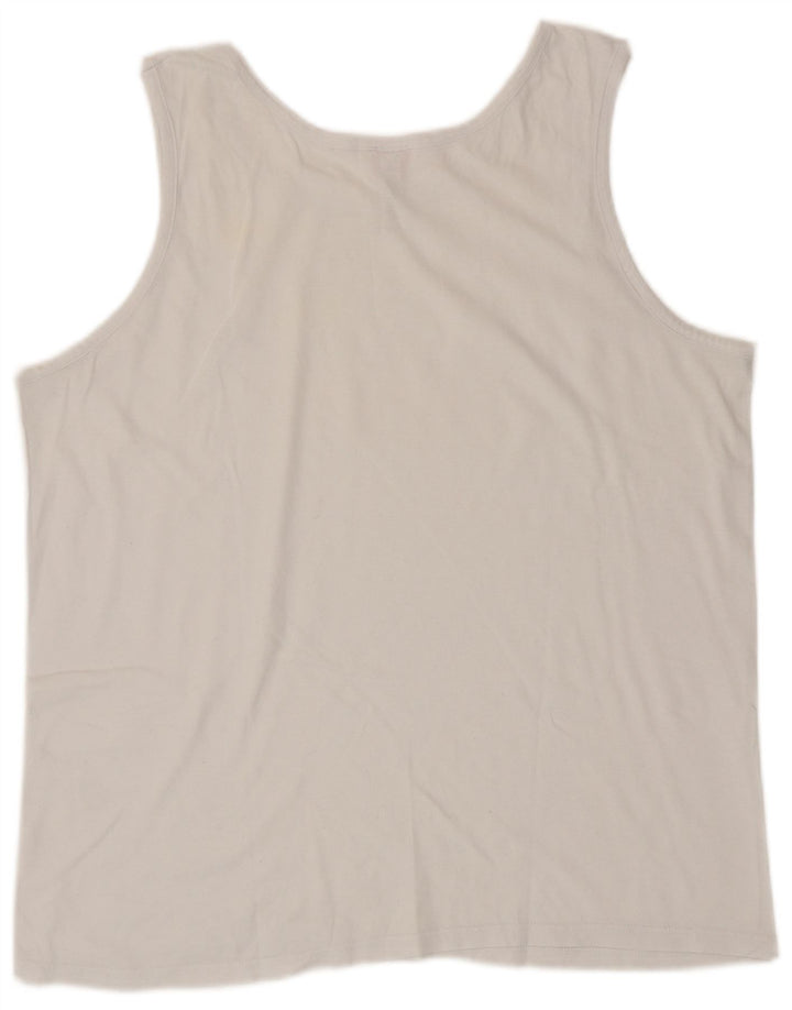 Top colete feminino Kappa UK 18 XL algodão branco