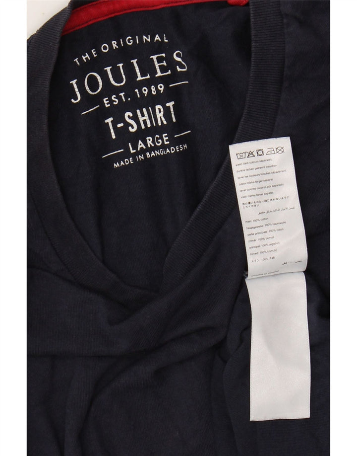 Camiseta masculina JOULES grande algodão azul marinho