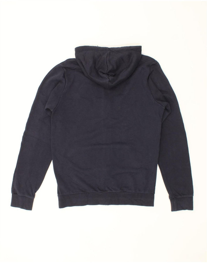 ADIDAS Mens Zip Hoodie Sweater Small Navy Blue Cotton Vintage Adidas and Second-Hand Adidas from Messina Hembry 