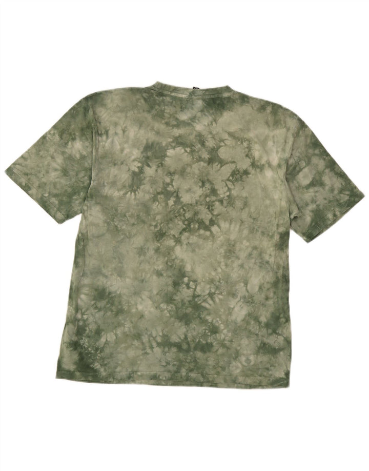 Camiseta masculina Ellesse top pequeno caqui tie dye algodão