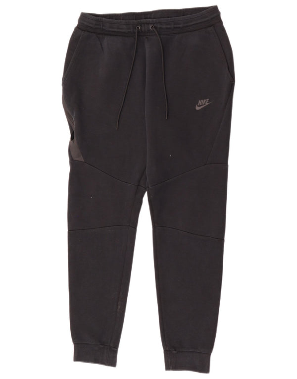 Calça de treino masculina Nike Joggers médio preto colorblock algodão