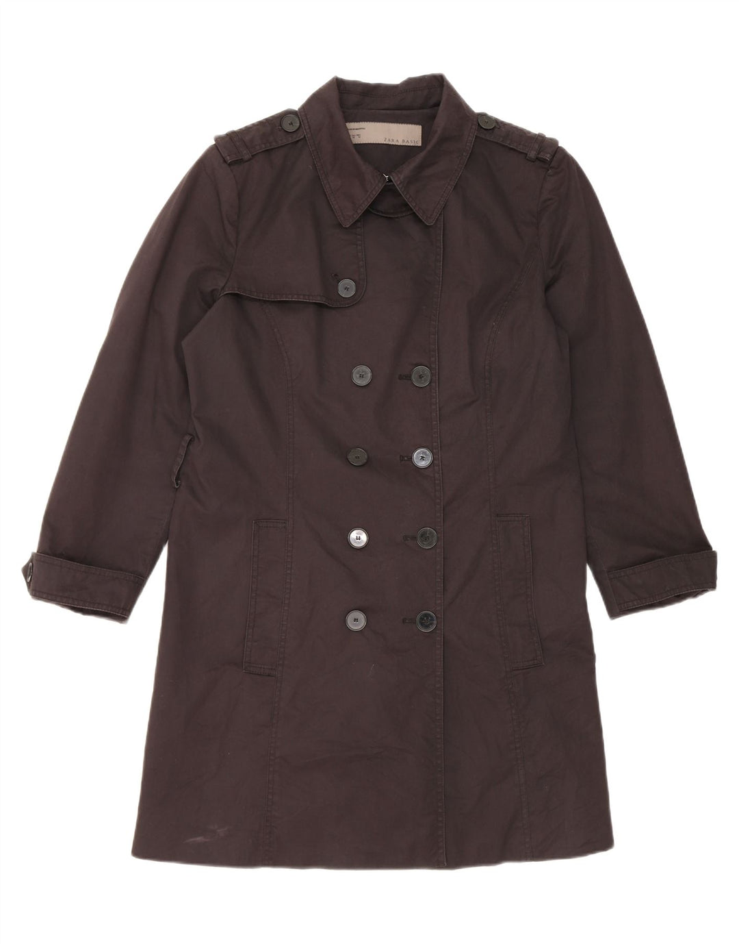 Casaco impermeável feminino Zara Reino Unido 18 XL preto