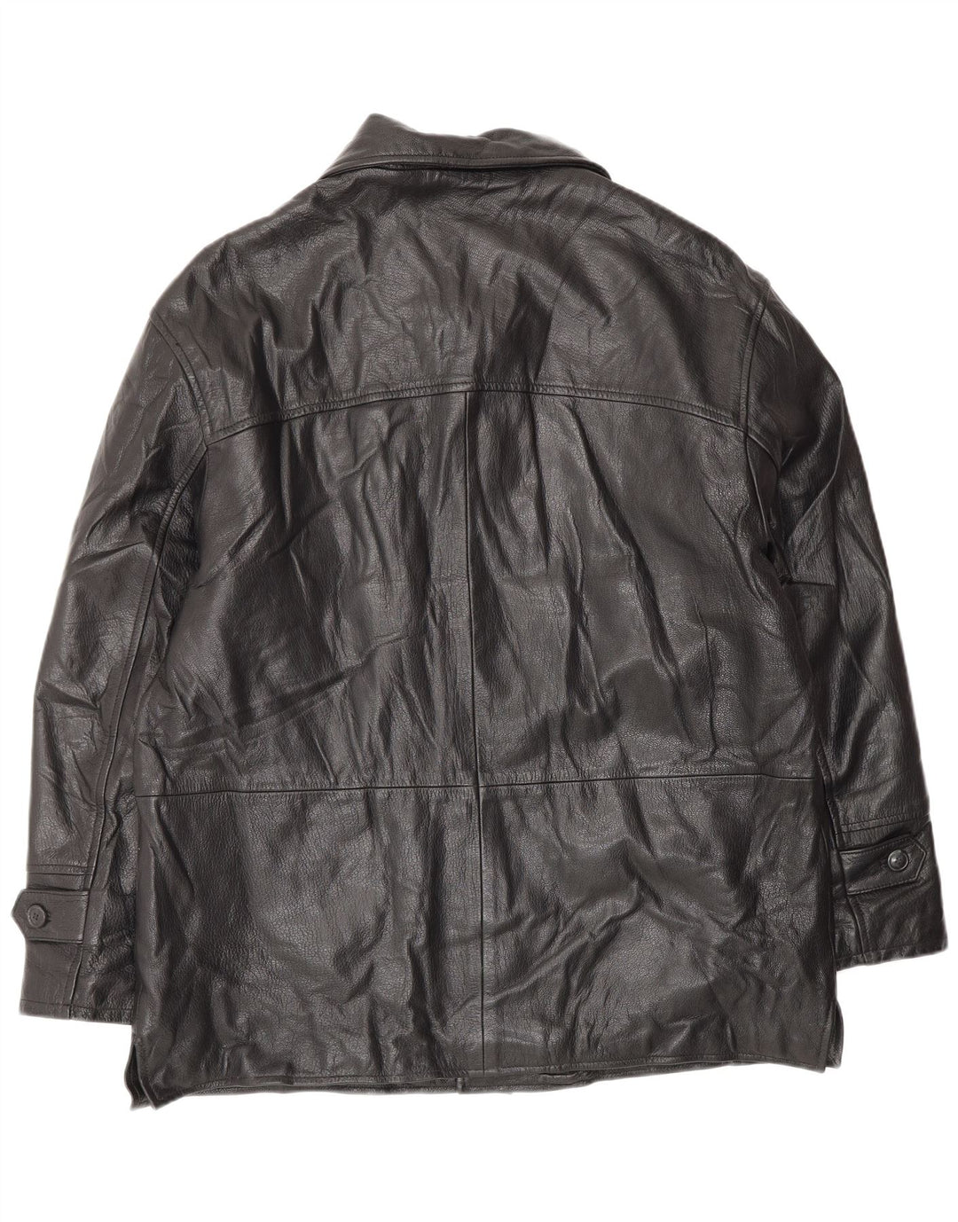 Jaqueta de couro masculina VINTAGE IT 52 XL couro preto