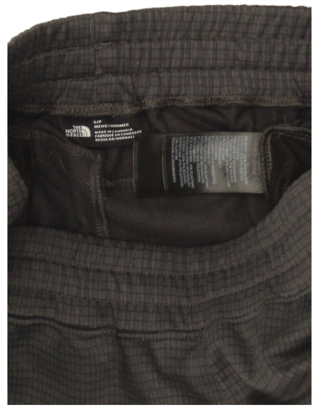 Calça esportiva masculina The North Face Graphic Joggers pequena xadrez cinza