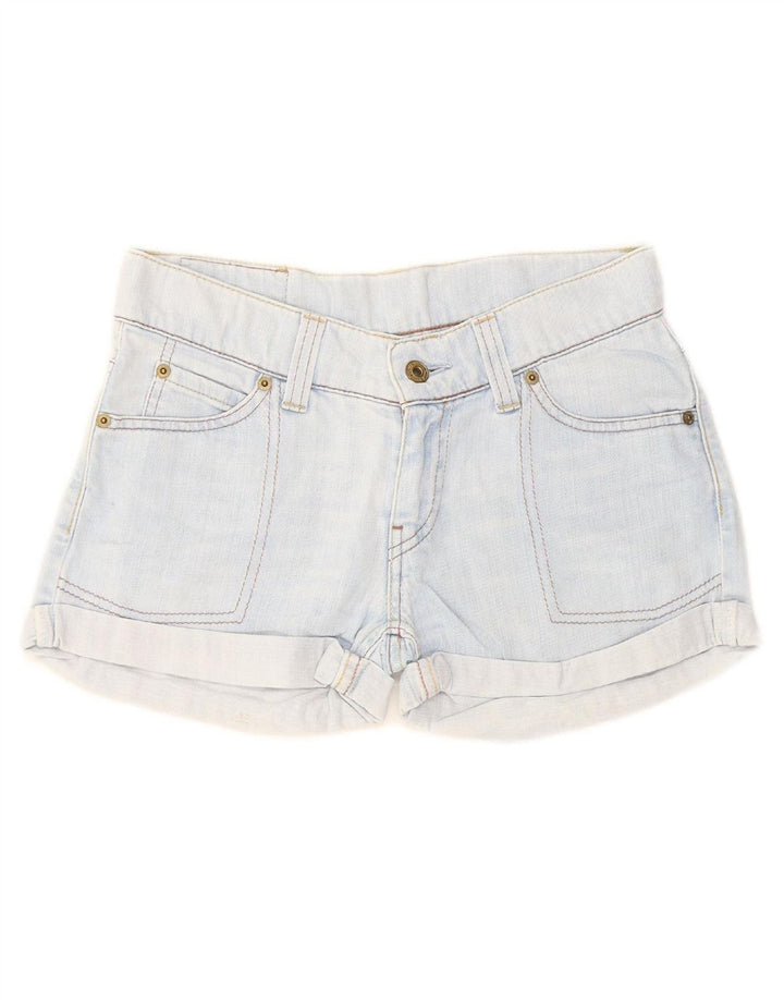 Shorts jeans feminino 607 da LEVI'S W26 pequeno algodão azul