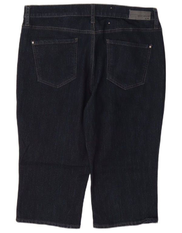 Bermuda jeans Dkny feminina Ludlow EUA 8 médio W30 L16 azul marinho